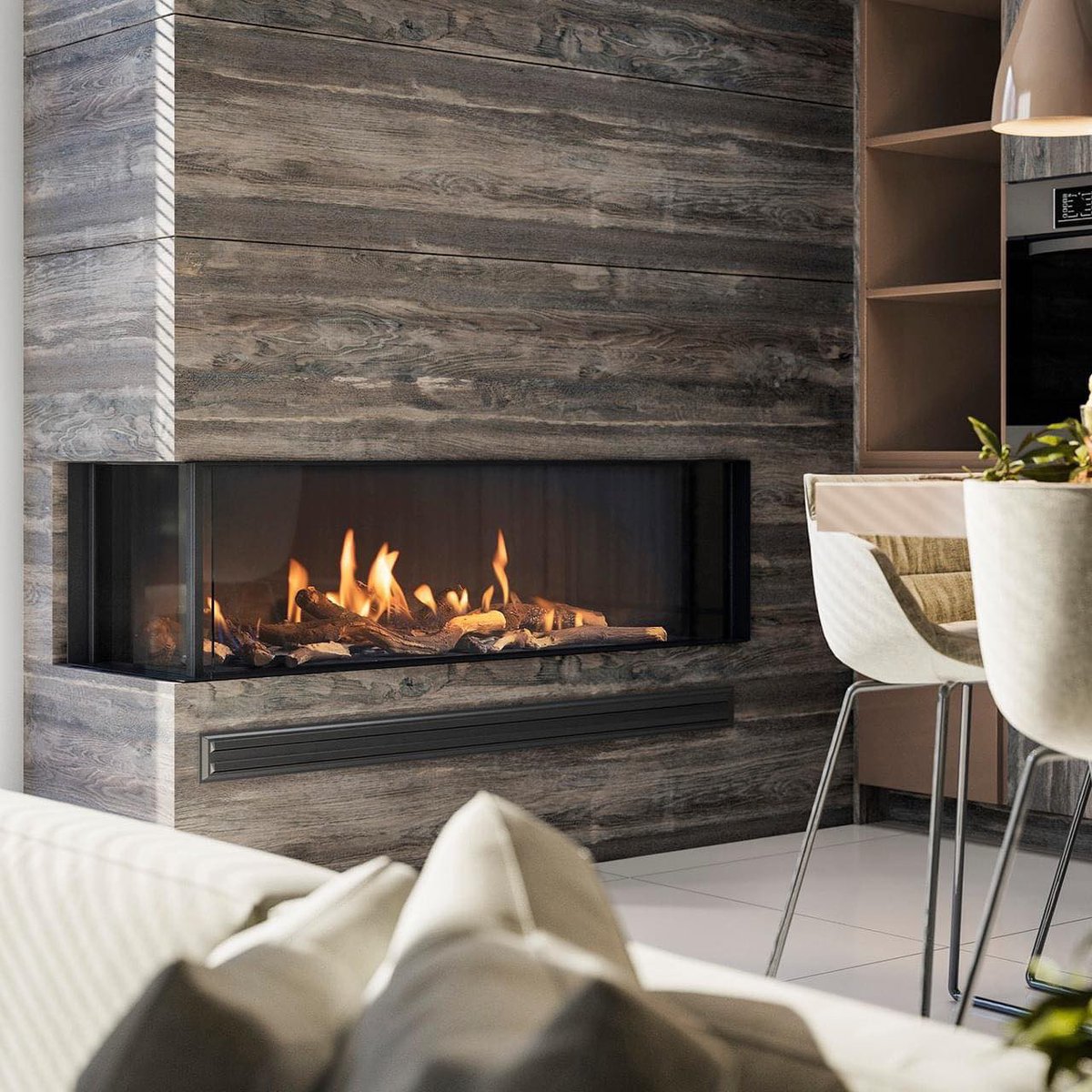 VematiWeb's tweet image. Porta il fascino in un angolo inutilizzato con un camino a gas bifacciale.  Il modello Faber Engage ha caratteristiche minimaliste che mettono in risalto le splendide fiamme e iniettano stile nel tuo spazio abitativo.
 .
 #Faberfire #gasfireplace #gasfire #vemati