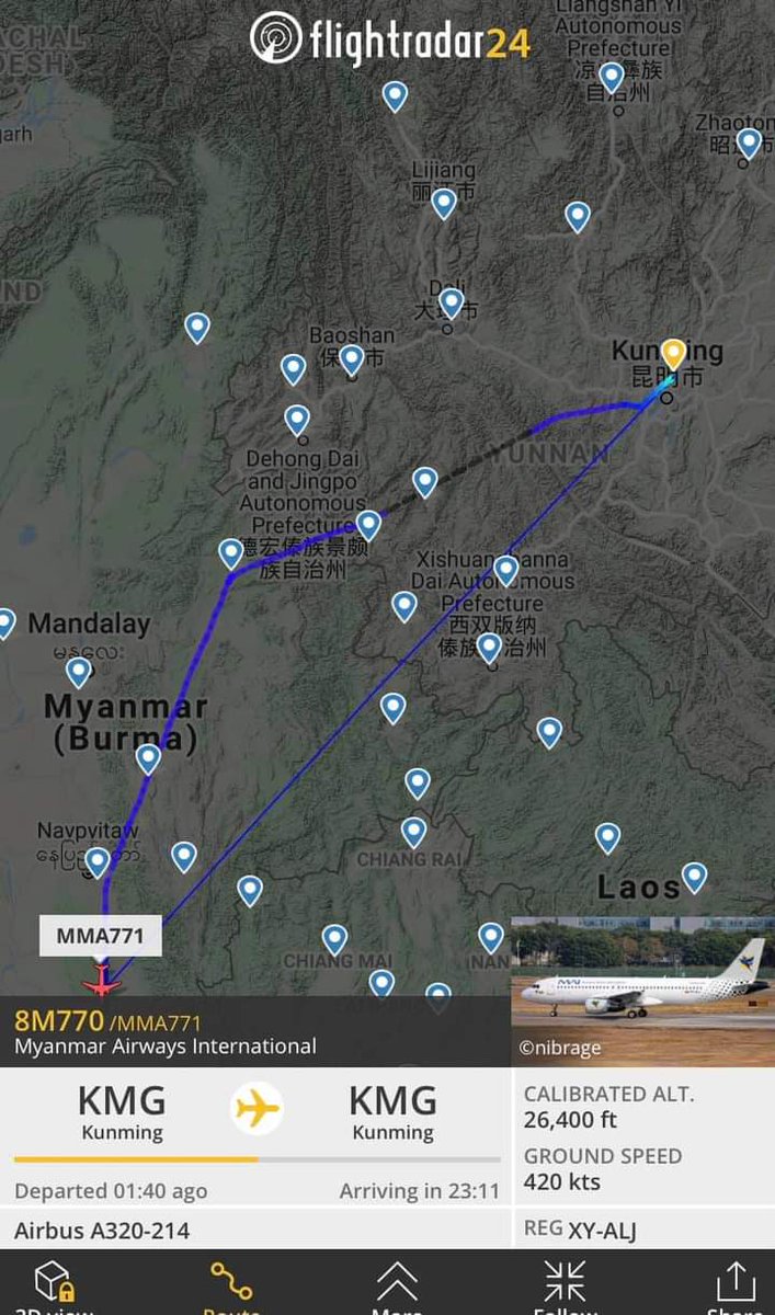 RaeLilXtet's tweet photo. Why did the Chinese plane land in Myanmar at night again? 
Will the Chinese embassy in Myanmar find another reason of sending seafood while Army is taking over the country? 
#WhatsHappeningInMyanmar 
#Feb15Coup https://t.co/zICln1zOtM