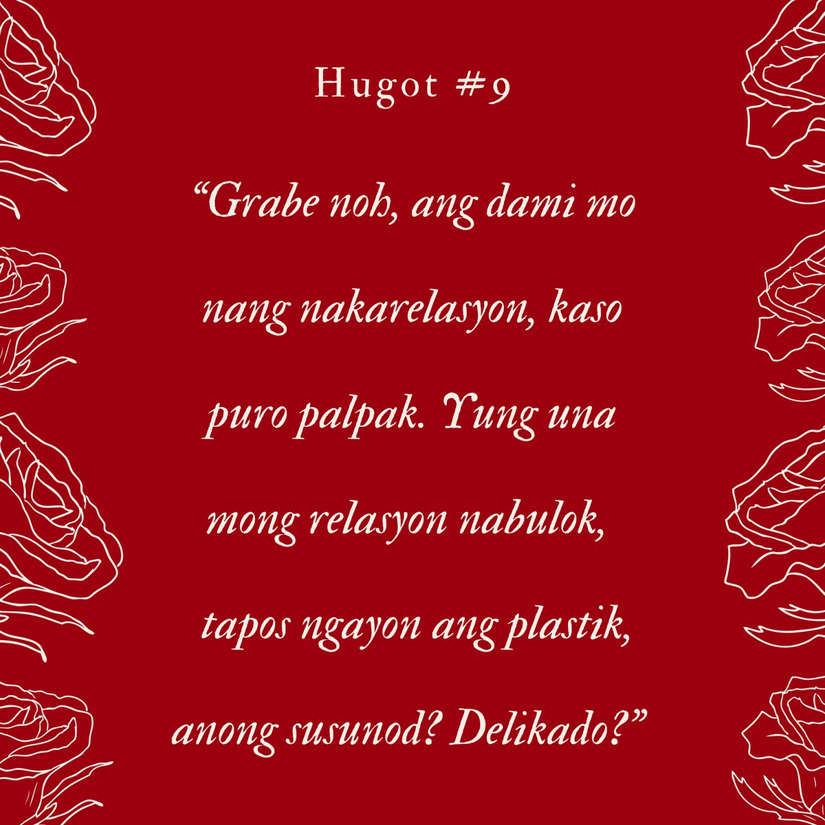 PensYour's tweet photo. Sa linggong ito ay makirelate tayo sa mga hugot na likha ng is sa mga writers. Mahahanap rin ito sa site namin. link in bio
#Valentines #happyvalentines #feelings #Confessions #hugots #hugot #hugotsabuhay #tula #stories #story #poetry #artworks #art #literaryworks #literature https://t.co/OrrRMi3Wre