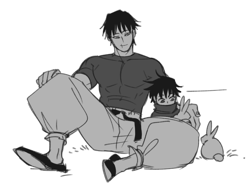 Toji lunchbreak doodles from last year that I forgot to post 