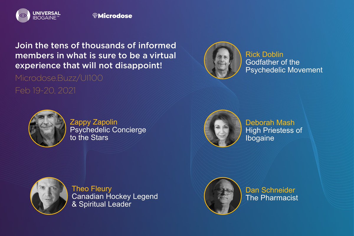 IbogaineInc's tweet photo. Join us & our wide array of international presenters including the most advanced authorities on psychedelic medical treatments!
Claim your complimentary ticket in the link below to attend the #Ibogaine Molecular Masterclass. π #NewFreedom #UIMasterClass
https://t.co/OaIyoNePH7 https://t.co/NkCxKPR0r2
