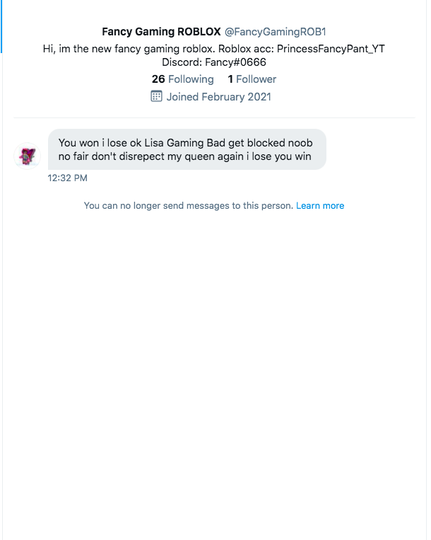 LisaGamingBad's tweet photo. even fancy admitted she lost and i won 🤣🤣🤣 https://t.co/Kvjqv8t4Iq