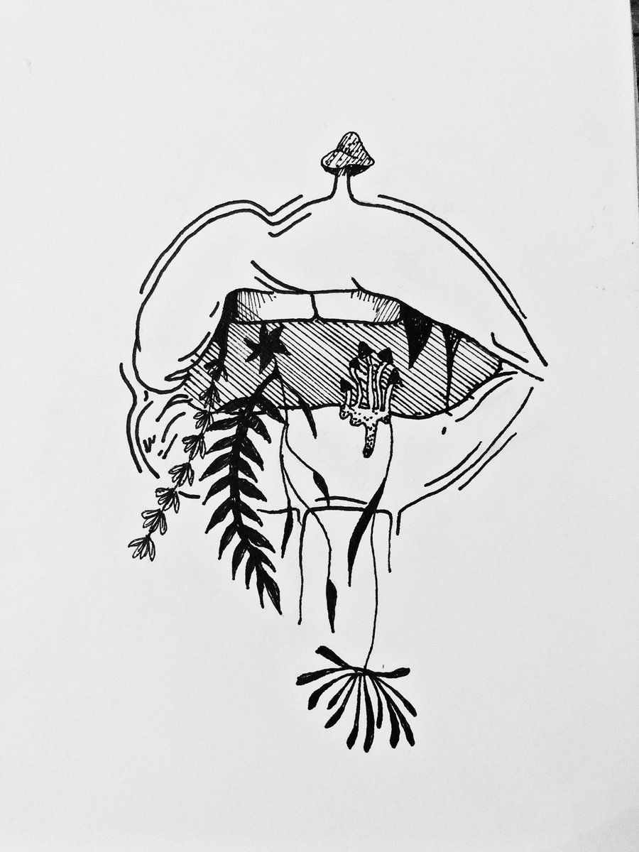 OpusStaghorn's tweet photo. Quick before bed practice #inkdrawing #inkart #artist #artistsoninstagram #goblincore #fae #fairfolk #artistsontwitter https://t.co/Law8bE3kjH