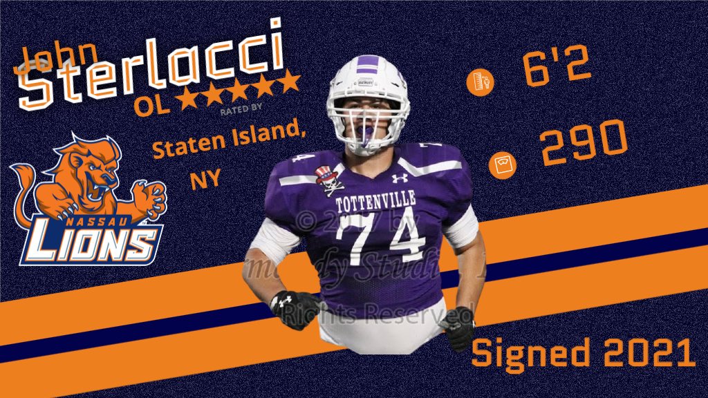 PerlongoJohn's tweet photo. Committed 🧡💙 @coachandrewkell @NCCLionsFTBL https://t.co/vGBNDkmY5p