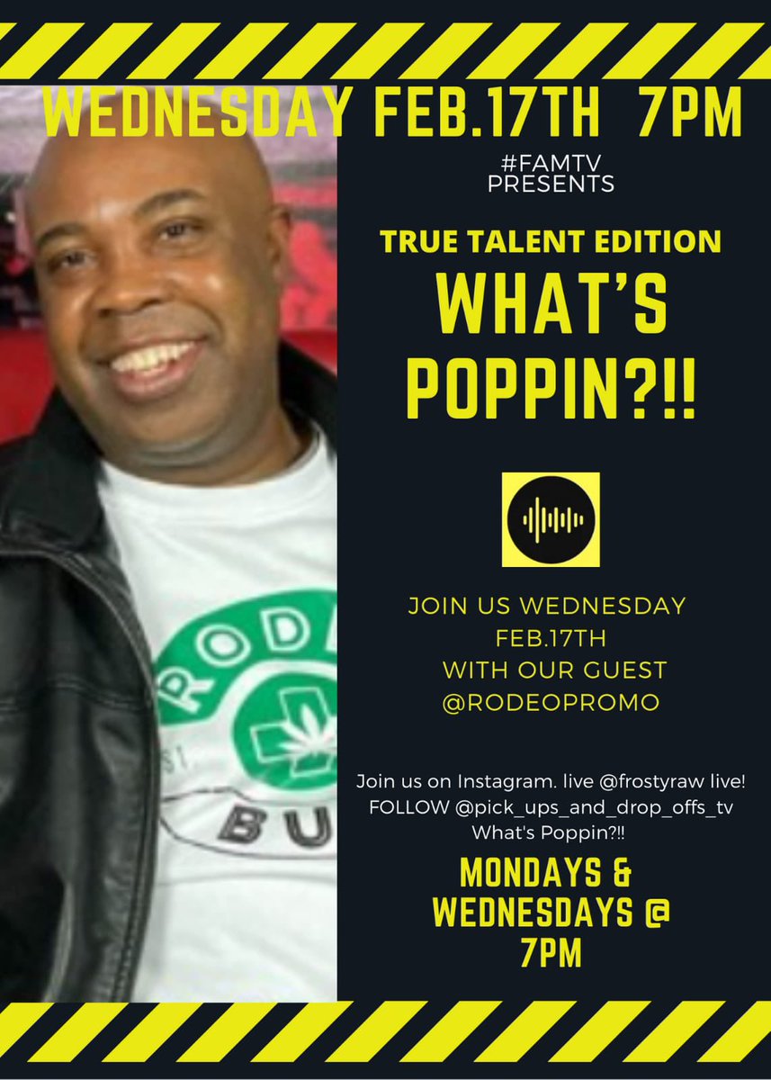 This Wednesday special guest Toronto’s legendary promoter *@rodeopromo live on @Frostyraw on Instagram *#whatspoppin #FAMTV

#toronto #torontopromoter #torontopromotions #torontopromoters #rodeopromo #torontolife #torontonightlife