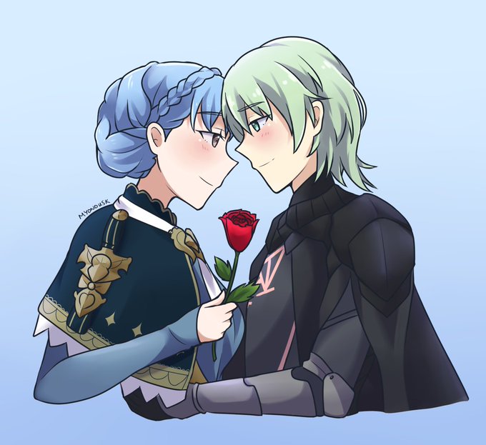 52. to draw Marianne and M!Byleth for Valentine's! 