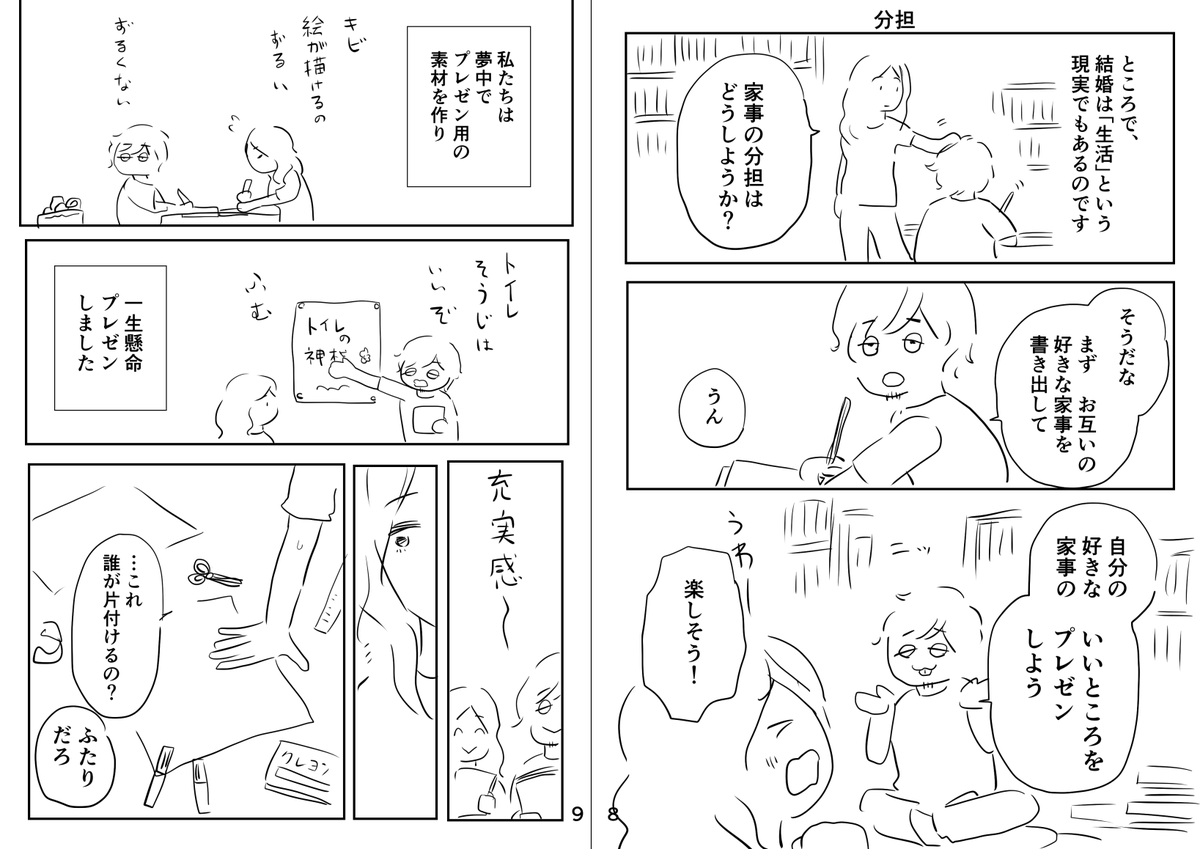 キビとマナミの漫画、たくさん読んでもらえて嬉しいです!ありがとうございます☺️他のネームも公開しますね。(ネームなので絵が荒いのはご勘弁!)
生きててよかったー! 