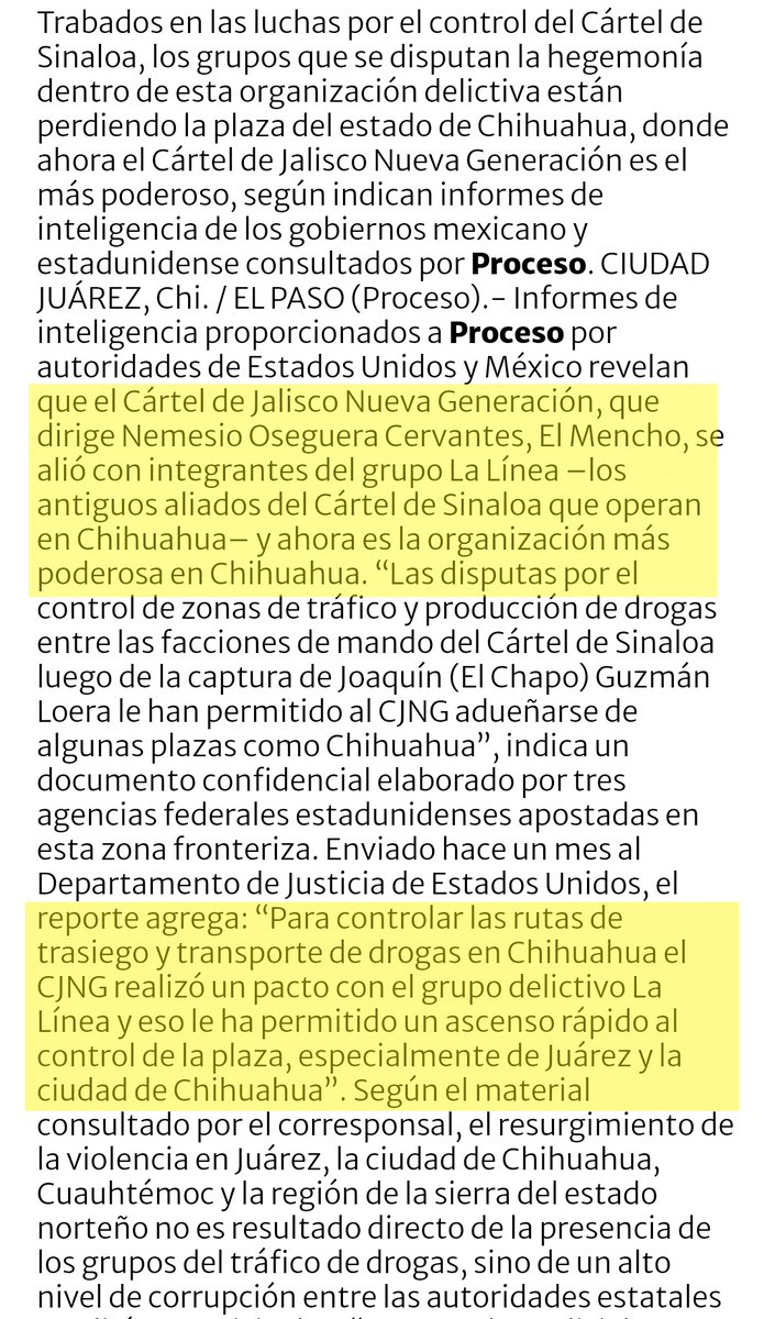 2. Aseguran que el CJNG incursiona en el estado, pero el record periodístico destaca que la organización tiene presencia en la entidad desde por lo menos el 2017, con un repunte en 2020.Proceso informó de la misma alianza en 2017, citando a un reporte de agencias de EUA.