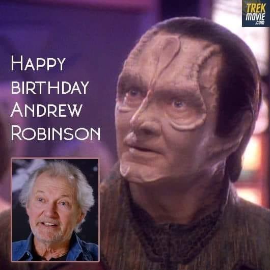 A late Happy Birthday to my valentine, Andrew Robinson, who played Garak!  