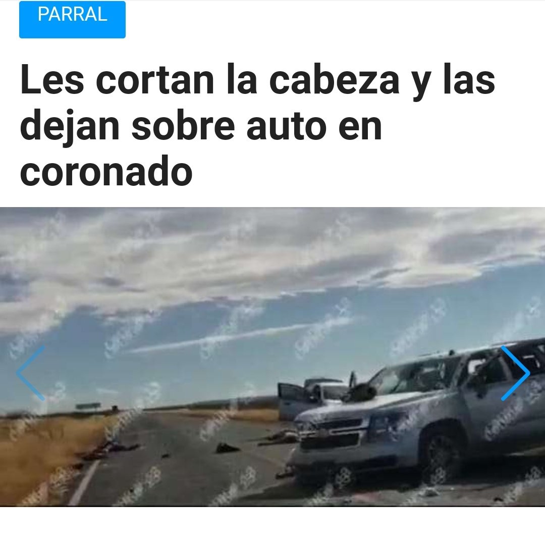 3. La información se publica el mismo día que acontece un sangriento enfrentamiento en la carretera de Coronado a Villa Lopez, altura Ejido Iturralde, al sureste de Parral. Hay 5 muertos, 3 de ellos fueron decapitados en el lugar. Circulan fotos de los hechos.