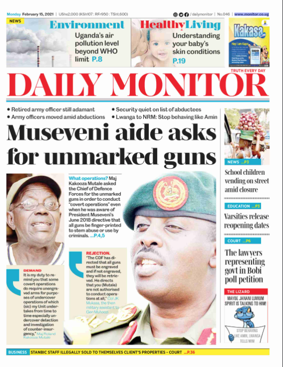 Daily Monitor on Twitter: "Here's what we have you in the Monday edition, we kick-start the week. Grab yourself a copy for these and other latest news. You can also