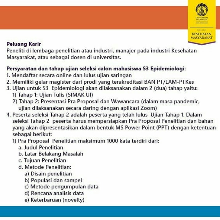fkmui's tweet image. Selamat pagi ...
Kali ini kami sampaikan informasi tentang program studi doktor Epidemiologi FKM UI

Lebih lanjut tentang program studi ini, silahkan simak informasi berikut

Jangan lupa cek juga info di penerimaan.ui.ac.id

#DoktorFKMUI
#simakui2021