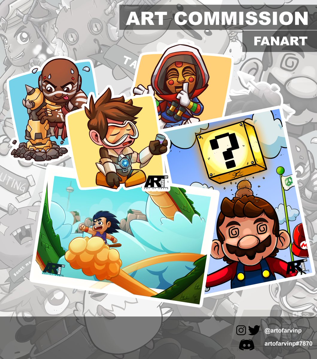 artofarvinp's tweet photo. Fanart Commissions Open
Anime
Games
TV show
#artcommission #commissionsopen #fanart #chibi #kawaii #cute #anime #overwatch #gameCommission #supermariobros #dragonballz #hungryartist #starvingartist #digitalart #art #artph https://t.co/nRxzX51E2K