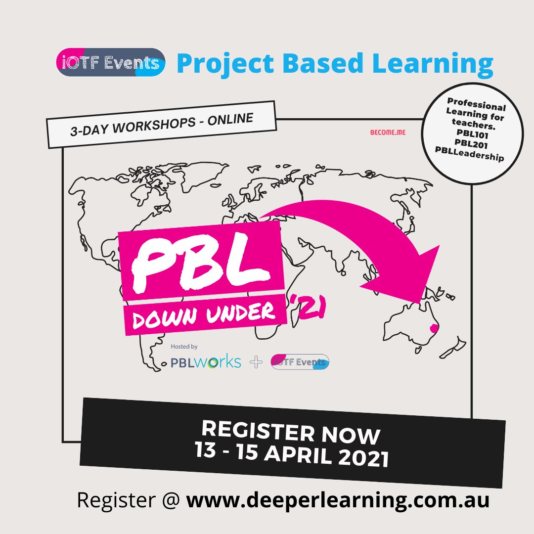 #NSWEducation, School learning environments and change, have lots of information on '...key elements of Project Based Learning' and how to get started. 
Teachers, join us for a (BIE) #PBLWorks online, 3-day workshop | April 13-15. #deeperlearning.com.au