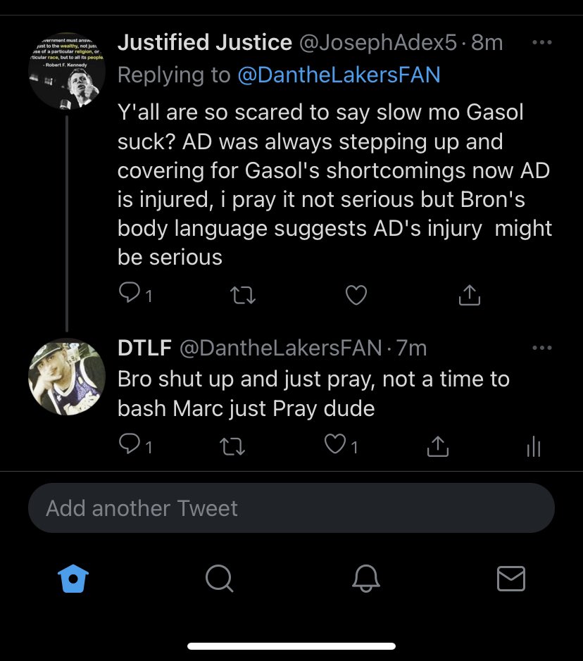 DantheLakersFAN's tweet photo. Worst Kinda Fans are the ones who like to point the a finger and be all negative in these already stressful moments smh #Blocked #Pray4AD https://t.co/6AZubqdNVP