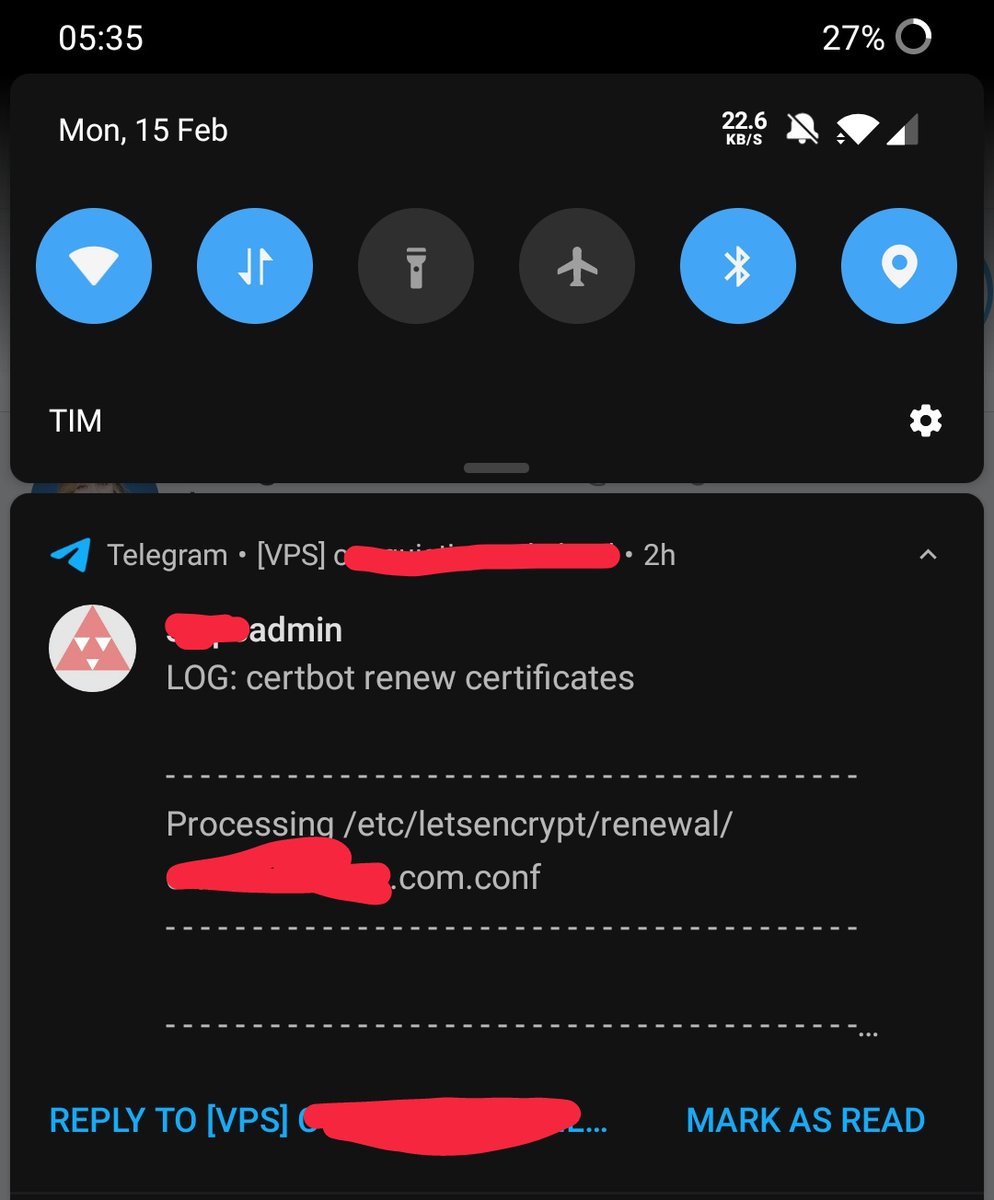 ThePolemista's tweet photo. @alkampfer Ecco perché dovrebbero assumerci!
Script più notifica, rinnovo automatico giorni prima della scadenza (per evitare problemi all'ultimo minuto in caso di fallimento dello script) :) https://t.co/ZNInnJ36Eq