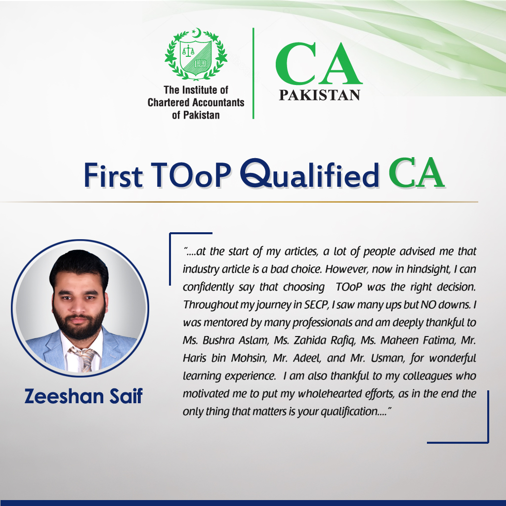 icapofficial's tweet image. Mr. Zeeshan Saif created history when he became the 1st Chartered Accountant who had received his training from a Training Organization outside Practice M/s Securities &amp;amp; Exchange Commission, Pakistan.

ICAP wishes Zeeshan all the best in his future endeavors!

#ICAP #CA #TOoP
