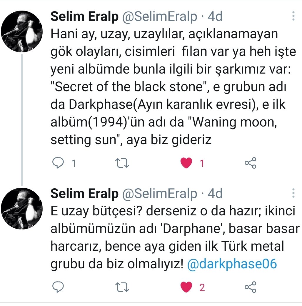 darkphase06's tweet photo. #darkphase Bass/Vokal @SelimEralp güzel yazmış... #ayagidiyoruz #uzayagidiyoruz #UzayProgrami @dptolga @lidyumx https://t.co/1FuXHWM0QW