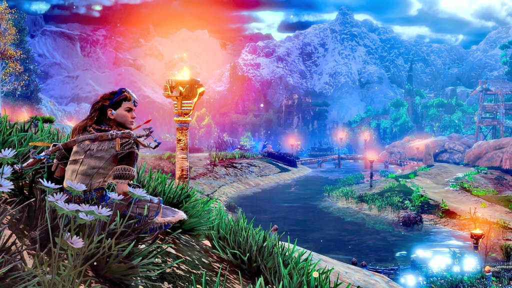 GLYGcheapMayoBB's tweet photo. Voici le spot que je peinais à décrire 🙃 lors de notre dernière diff' #VirtualPhotography.
Je n'sais pas, pour vous, mais il me donne un peu de tout. 🎨🏞️ #HZD #PhotoModeMonday
Retour de #HorizonZeroDawn ce lundi sur twitch
Paisiblement 🌃🦉,
#EntreHumains et pas autrement. https://t.co/O7zDmmVpOs