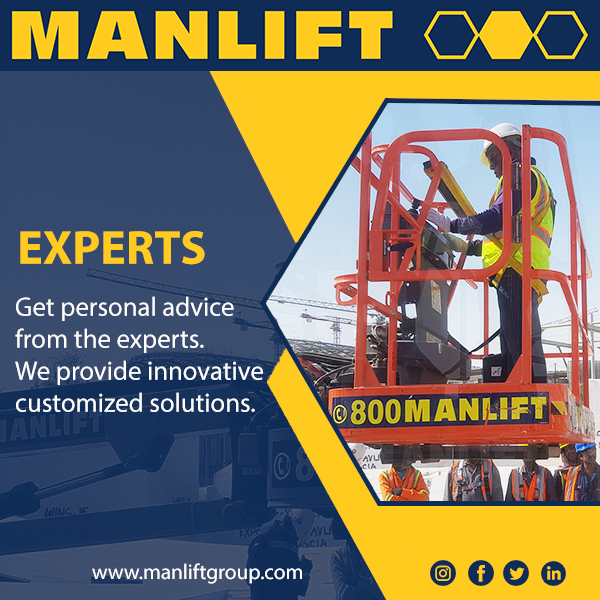 Manlift offeres customized work at height solutions based on your requirements. Our experts perform a complete analysis of the job  and recommend the best possible solution in the aspect of #safety and efficiency.
Learn more: bit.ly/3fjup8c
#customsolution #workatheight