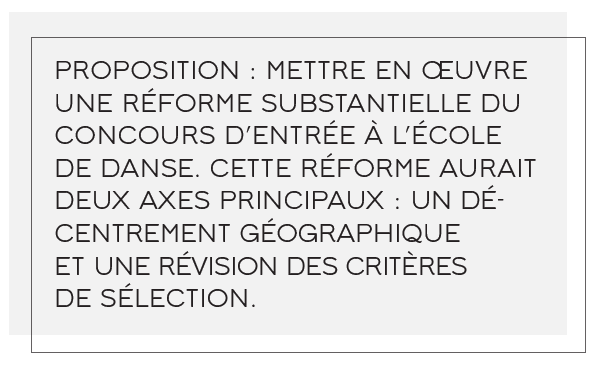 Ainsi, la plus grosse “révision” proposée est certainement la mise en place de sélections délocalisées, exploitant les moyens numériques, pour être accessibles aux familles modestes loin de Paris pour lesquelles le voyage pour un tel concours représente un coût majeur.