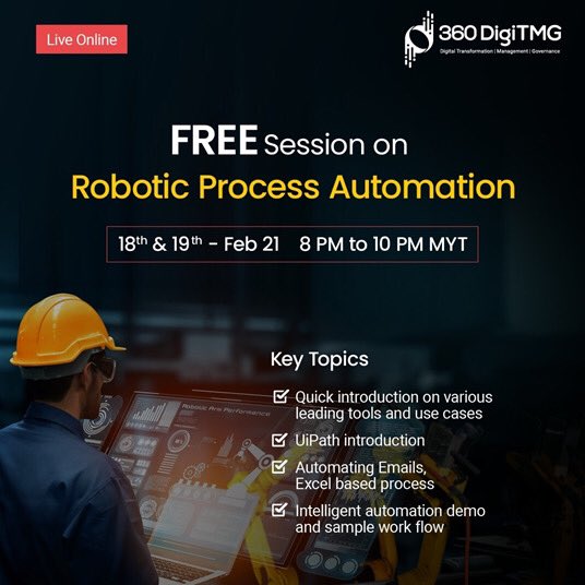 UNITARSRC's tweet photo. YOU ARE INVITED - FREE ONLINE WORKSHOP ON ROBOTIC PROCESS AUTOMATION https://t.co/bIbSi2nHos