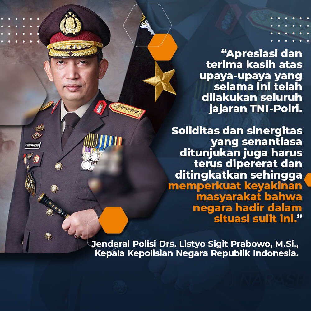 polsekjambitim1's tweet photo. Pada #RapimTNIPolri2021 Kapolri paparkan Upaya Polri dukung PPKM MIkro dengan melakukan pemetaan di tingkat RT pada 7 Polda yang meliputi zona merah 4.968, Zona Orange 20.585, Zona Kuning 23.986, Zona Hijau 318.190. 

Polri Dukung Pemulihan Ekonomi Indonesia https://t.co/vDvljaVQE2