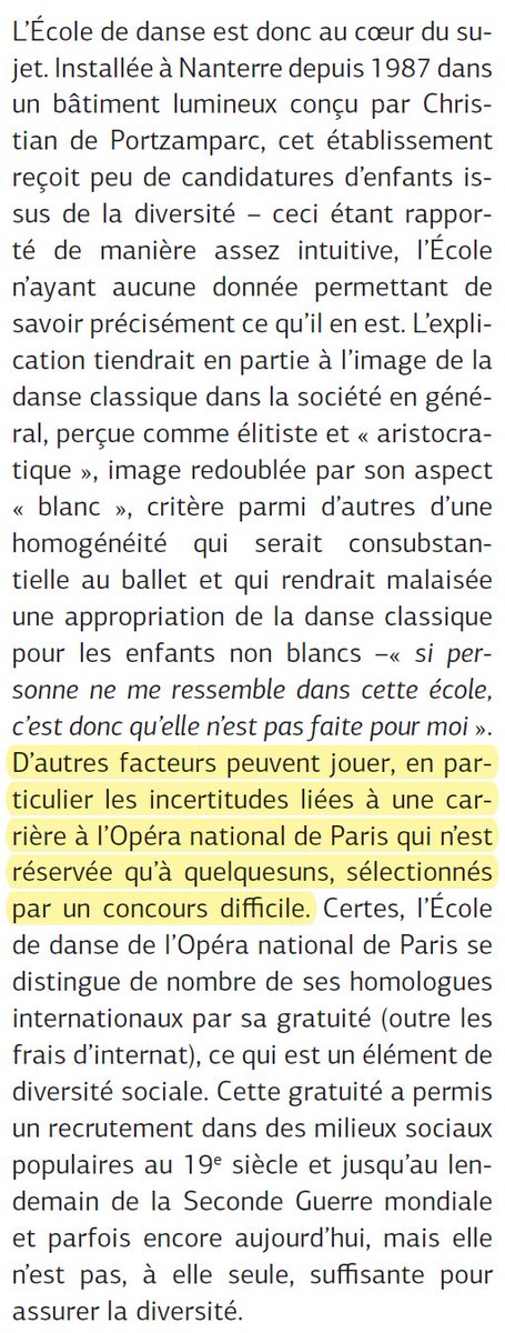 Dans une optique toute aussi matérialiste, le rapport propose aussi d'adapter la formation de l'Opéra pour élargir les opportunités de carrière à la sortie, qu'elle n'offre pas qu'un gros risque d'être sans emploi, risque intolérable pour bien des gens issus de familles modestes.