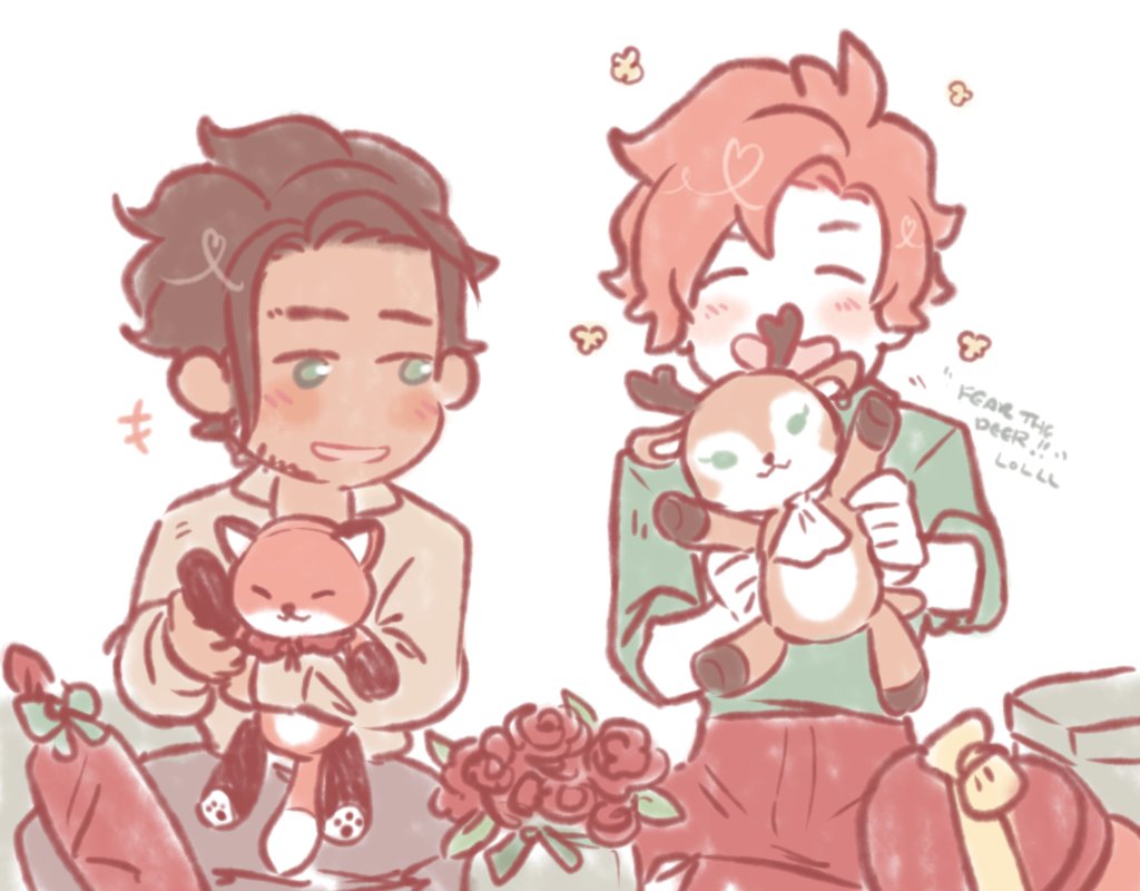 guessibetter's tweet photo. I'm a lil late, but today's #cldvnWeekend is a "free day" so here's them playin with their respective doll selves (that u can buy from Omo's store when they reopen in March!!) 
I can't wait to get my claudeer and sylfox🥰 https://t.co/BAgLXD8AoF
