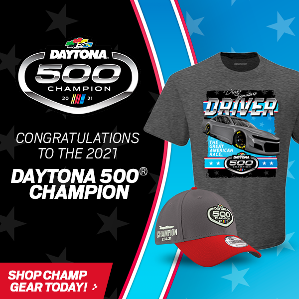 Congratulations to Michael McDowell on winning the 2021 Daytona 500! Shop the Champ Gear Now! nas.cr/3pkbTAv #DAYTONA500 #NASCAR <a href="/NASCAR/">NASCAR</a> <a href="/DAYTONA/">Daytona International Speedway</a> <a href="/NASCARONFOX/">FOX: NASCAR</a>