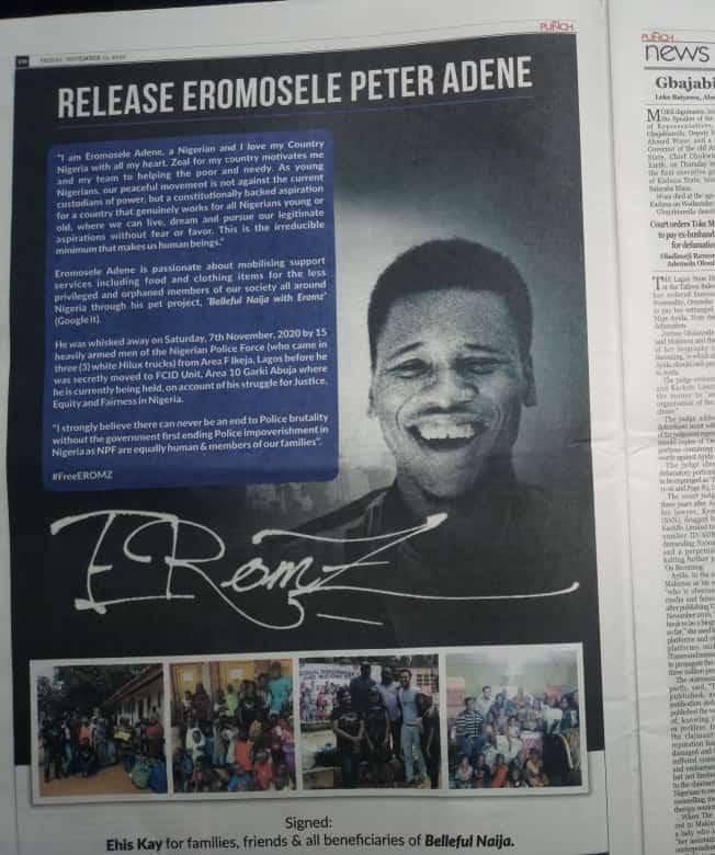 simplyEromz's tweet image. Anywhere you see #FreeEromz, please retweet with anger!

Na protest i protest, I no kill person!

Case na today 9am, Yaba Magistrate Court. 🙏 tweet #FreeEromz in solidarity comrades ✊