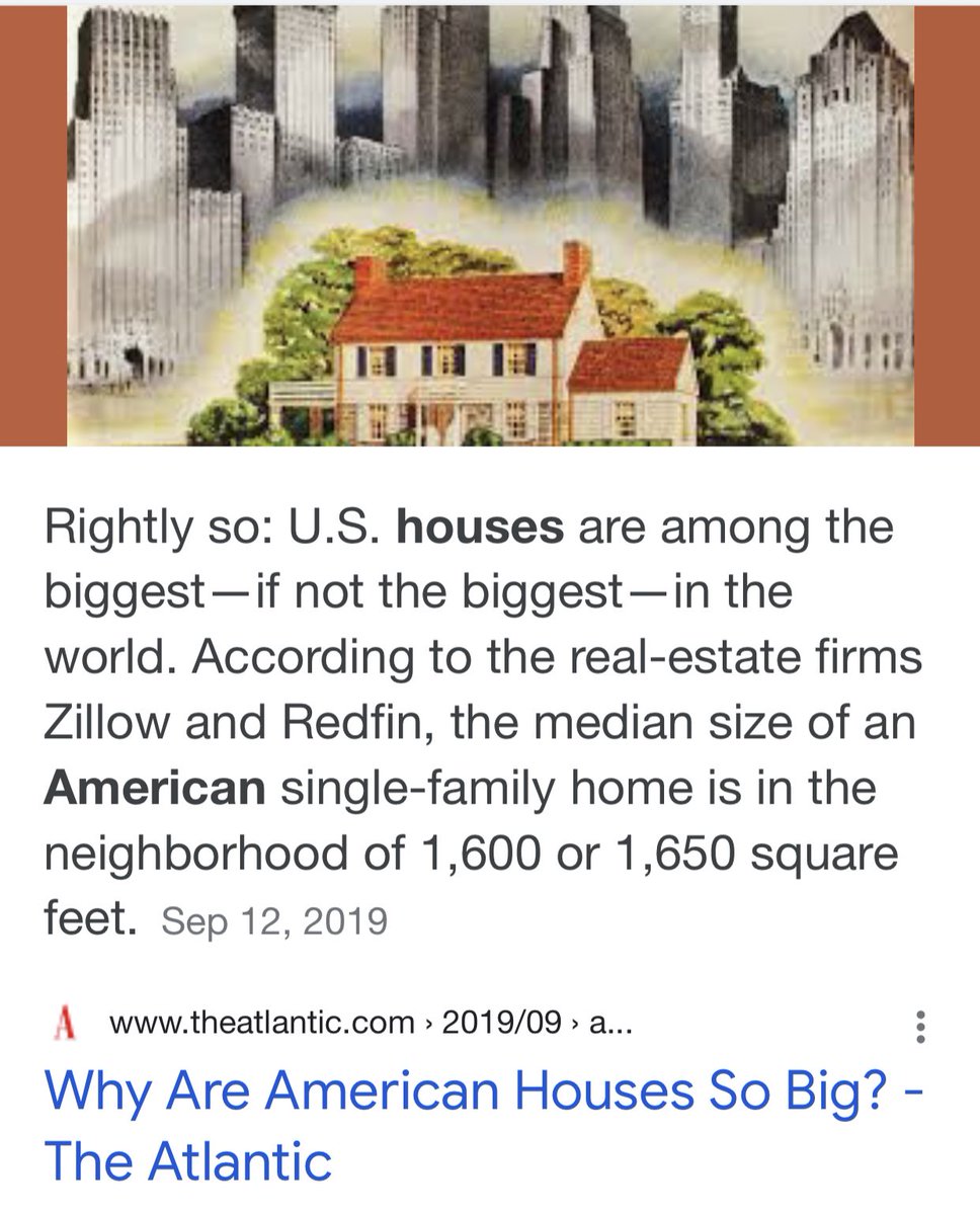 Every couple on House Hunters, Love It or List It, etc all want houses that are 3-4,000+ sq feet.The average American home is typically half of that. https://www.theatlantic.com/family/archive/2019/09/american-houses-big/597811/