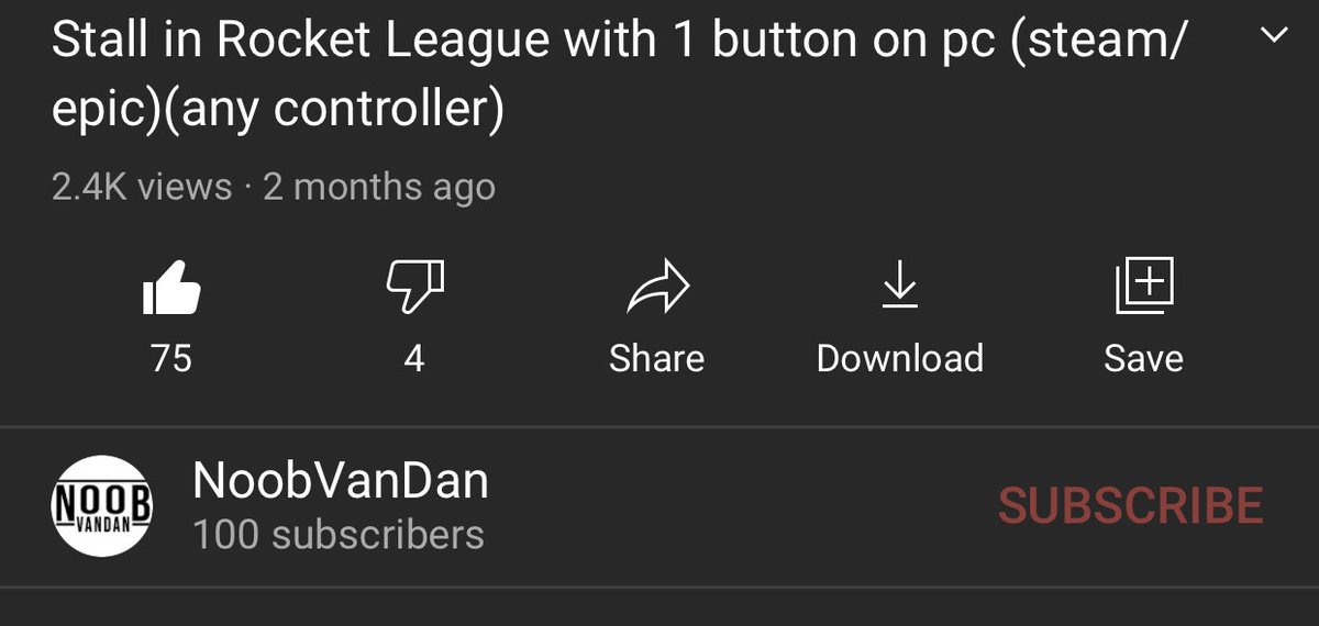 NoobVanDan's tweet photo. Hit 100 subscribers on YouTube so happy. I really enjoy creating helpful videos, this is my most popular and seems to be helping a lot of people do double flip resets and beyond with 1 button stall.  https://t.co/iYiVeNmhq7 #rl #rltutorial #RocketLeague https://t.co/BNZn9rnCkh