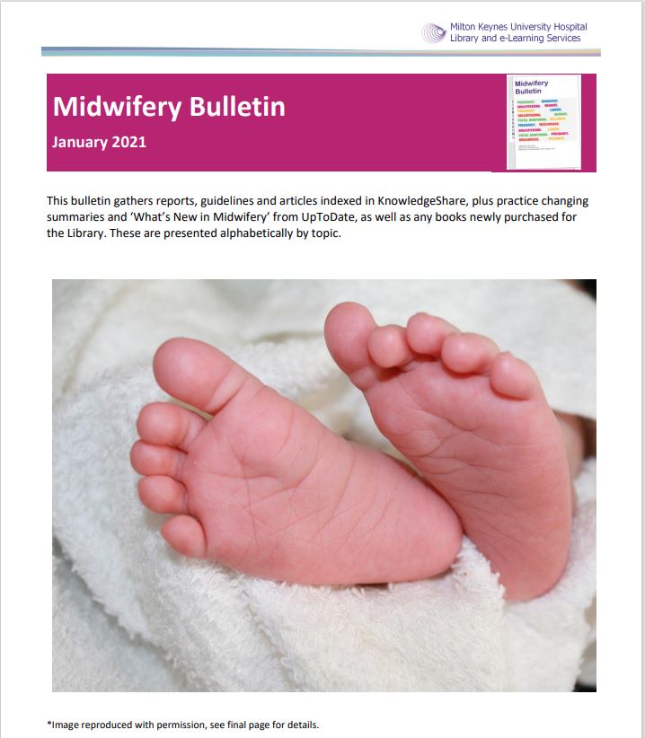 The new issue of our Midwifery Bulletin - gathering recent articles, guidelines, reports and books on respiratory medicine - is now available on our intranet at https://t.co/iaaPIyeD50 Please contact library@mkuh.nhs.uk if you want future issues to be emailed directly to you. https://t.co/i8ZVXsKbP1