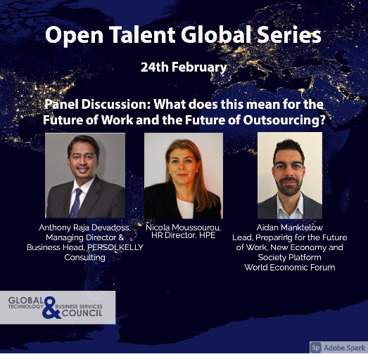 NEW SESSION: Mark your calendar for the 24th of February as panelists Nicola Moussourou, <a href="/anthonyraja/">ANTHONY RAJA DEVADOSS</a> and Aidan Manktelow have a candid conversation about with they are doing with #opentalent and how they think this will change the #outsourcing industry - gtbsc.org/Open-Talent/