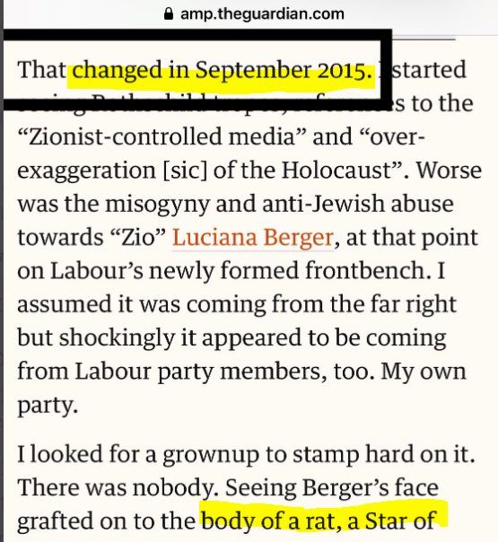 3/x So as you see the writer of this rather deceitful piece starts with "THAT CHANGED IN SEPTEMBER 2015" This was done to point the timeframe as Corbyn's leadership. Yet the article goes on to describe things that are not even related to Labour, which occurred in 2014.