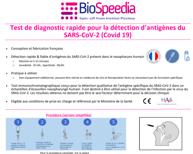 🇫🇷 Enfin une bonne nouvelle #industrielle et #sanitaire : la startup <a href="/SpeediaBio/">BioSpeedia</a> <a href="/InstitutPasteur/">Institut Pasteur, since 1887</a> produit en France tous types de #tests #COVID, sous forme sécurisée et certifiée #RGPD. Notre économie ne peut faire l'impasse du #MadeInFrance <a href="/OlivierVeran/">Olivier Véran</a>. biospeedia.com/fr/news
