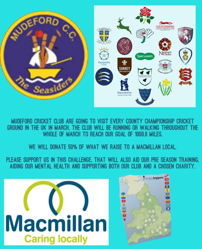MudefordCc's tweet photo. Mudeford Cricket Club County Championship Run for Macmillan #pleasesupport #letsgetrunning #muddies @macmillanlocal https://t.co/ARjMh8lEKiโฆ https://t.co/4p14evjpVP