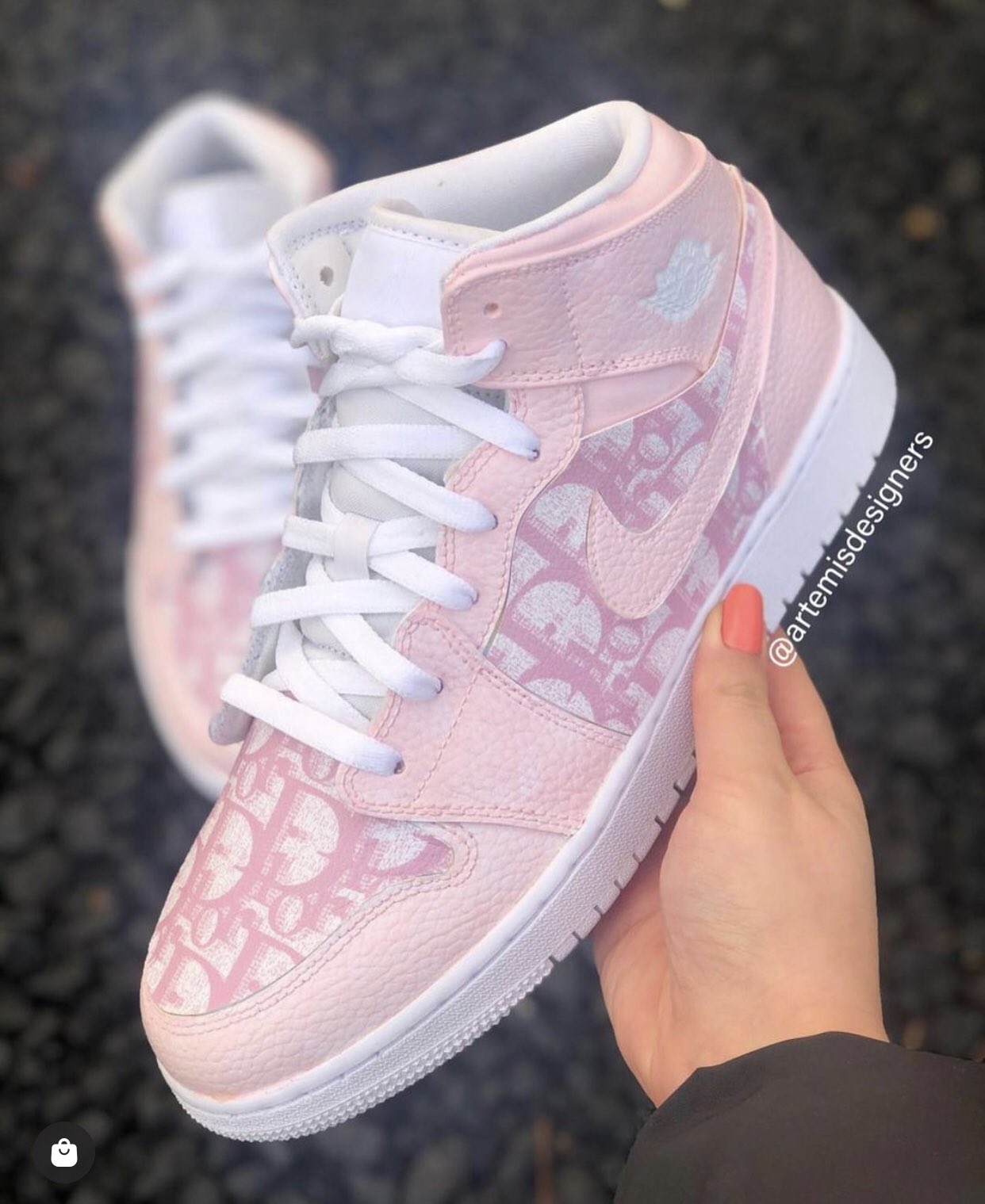 Pink Dior Customised Air Jordan 1  QualityJs