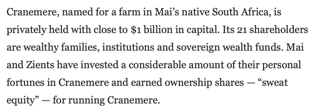 After the Obama administration, Zients formed a private investment group that holds close to $1 billion and includes 21 shareholders consisting of "wealthy families, institutions and sovereign wealth funds."