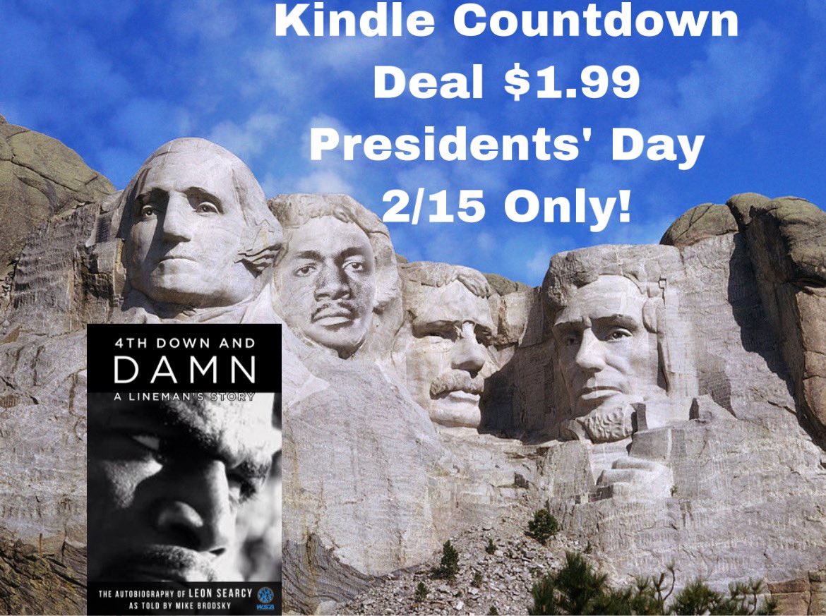 #KindleCountdownDeal on #4thDownAndDAMN #ALinemansStory #PresidentsDay 2/15. Just $1.99! tinyurl.com/LeonSearcyBook #Retweet for a chance to win a signed copy!
#PittsburghSteelers #Steelers #JacksonvilleJaguars #Jaguars #Jags #MiamiHurricanes #Hurricanes #Canes #TheU #NFL #Football