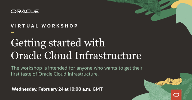 benhaworth's tweet photo. Just over a week until the next in our Getting Started with @OracleCloud #OCI events. Join Mike Riley and myself to learn the basics and run through hands-on labs on compartments, networks, routing, security and how to create/connect to compute instances. https://t.co/FRjG9CrOar https://t.co/WwbDw8kST8
