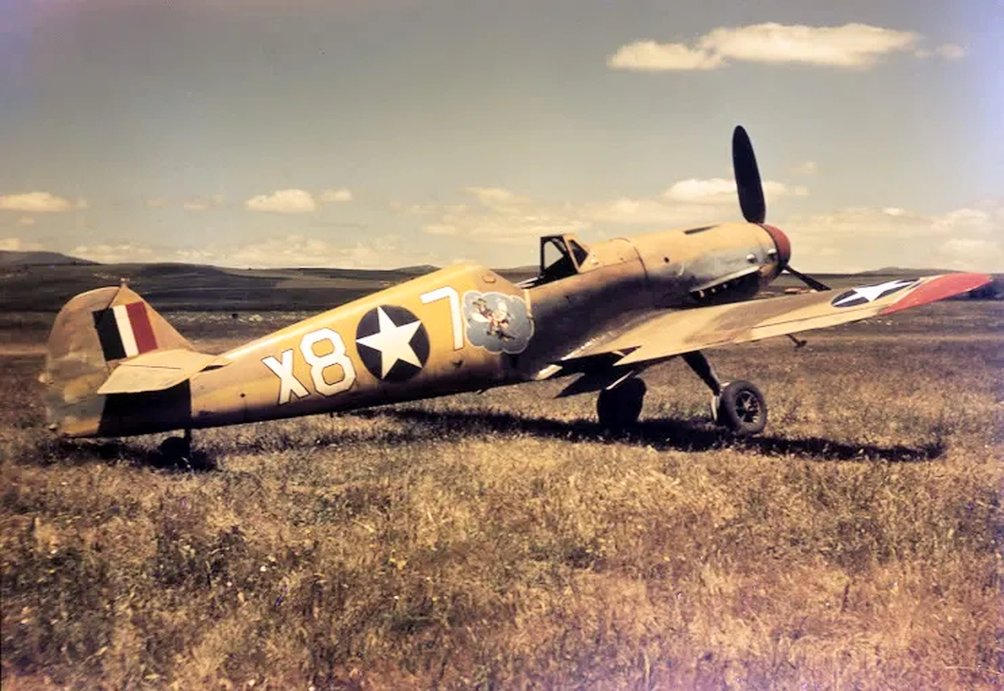 Decal_Dungeon's tweet image. Not to be outdone, the 87th FS Skeeters, also of the 79th FG, put their mark on this captured Bf 109!