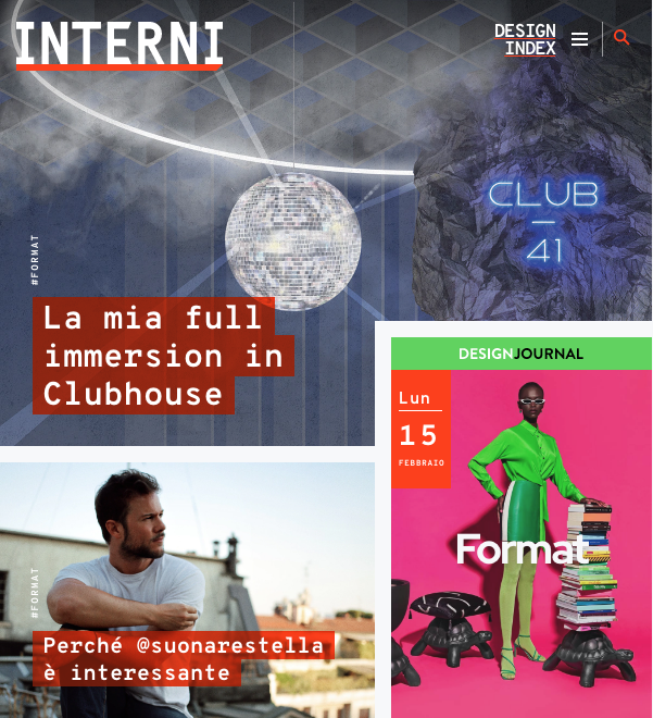 INTERNIMagazine's tweet photo. Tra format e nuovi social (come #Clubhouse, basato sulla voce) la #comunicazione ormai si costruisce inventando la scatola prima del contenuto. Su #InterniDesignJournal parliamo di #Format
https://t.co/a7aUZbIXhn https://t.co/D3B08vSYOC
