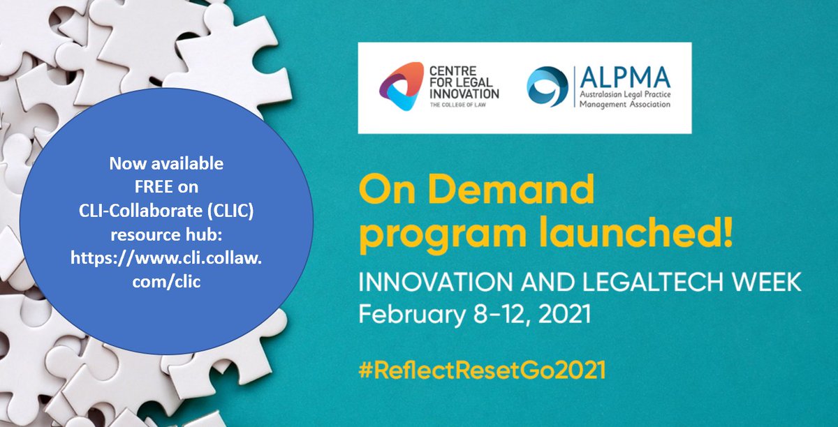 Legalpreneurs's tweet image. ON DEMAND program videos from the CLI-ALPMA Innovation and Legaltech Week 2021 - all 18 sessions - now available to the public free of charge here: bit.ly/3rSRofP and also most are in CLI's The Legalpreneurs Sandbox Podcast series here: bit.ly/2NrJBXw.