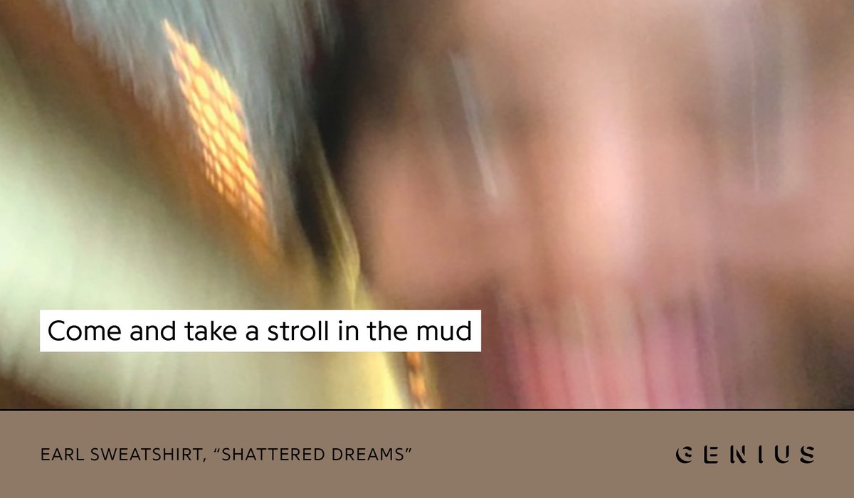 the difficulty of explaining his emotions. Such an introspective song that really demonstrates Earl's struggles and the struggle of mental health in general.