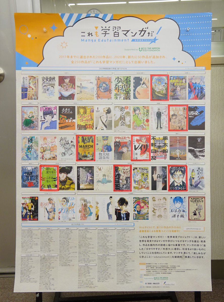 紀北工業高校図書館 公式 これも学習マンガ だ の新しいポスターです 新たに追加された作品を紹介 本校にあるものを赤く囲んでみました Dr Stone 約束のネバーランド も学習マンガ 私は レイリ おすすめ 戦国時代 影武者として生きる