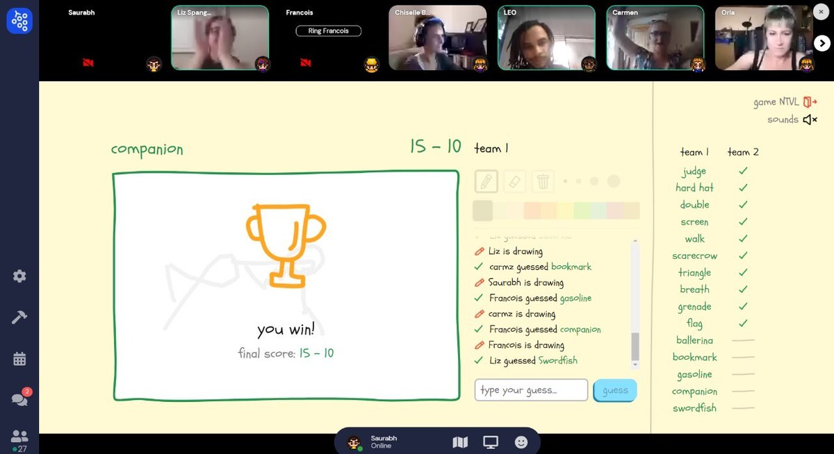DVTSoftware's tweet image. At @DVTSoftware we are still finding, creating and using amazing tech to build a strong team foundation. By using @gather_town for our virtual Beer Fridays, we still get to connect, collaborate and have fun!
Screenshots via @saurabhcode 🙏🤩
#workhardplayhard #teamfun