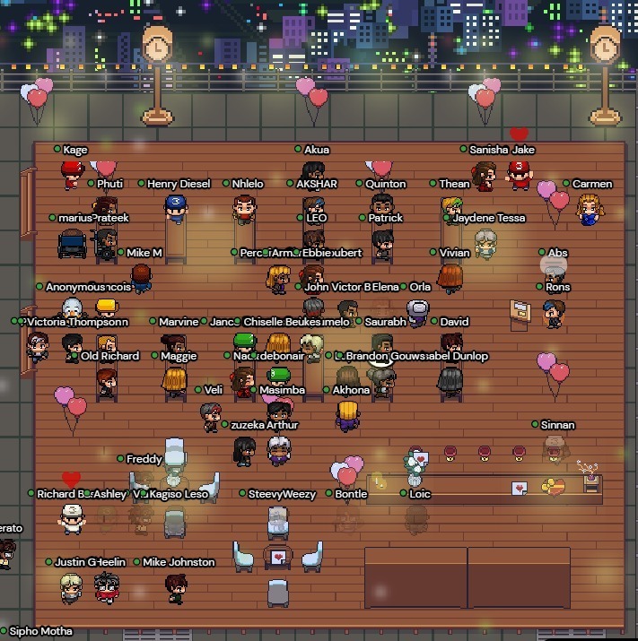 DVTSoftware's tweet image. At @DVTSoftware we are still finding, creating and using amazing tech to build a strong team foundation. By using @gather_town for our virtual Beer Fridays, we still get to connect, collaborate and have fun!
Screenshots via @saurabhcode 🙏🤩
#workhardplayhard #teamfun