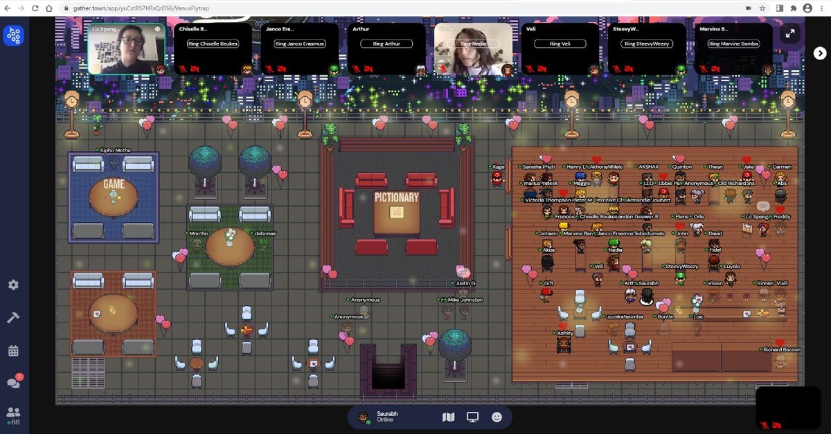 DVTSoftware's tweet image. At @DVTSoftware we are still finding, creating and using amazing tech to build a strong team foundation. By using @gather_town for our virtual Beer Fridays, we still get to connect, collaborate and have fun!
Screenshots via @saurabhcode 🙏🤩
#workhardplayhard #teamfun